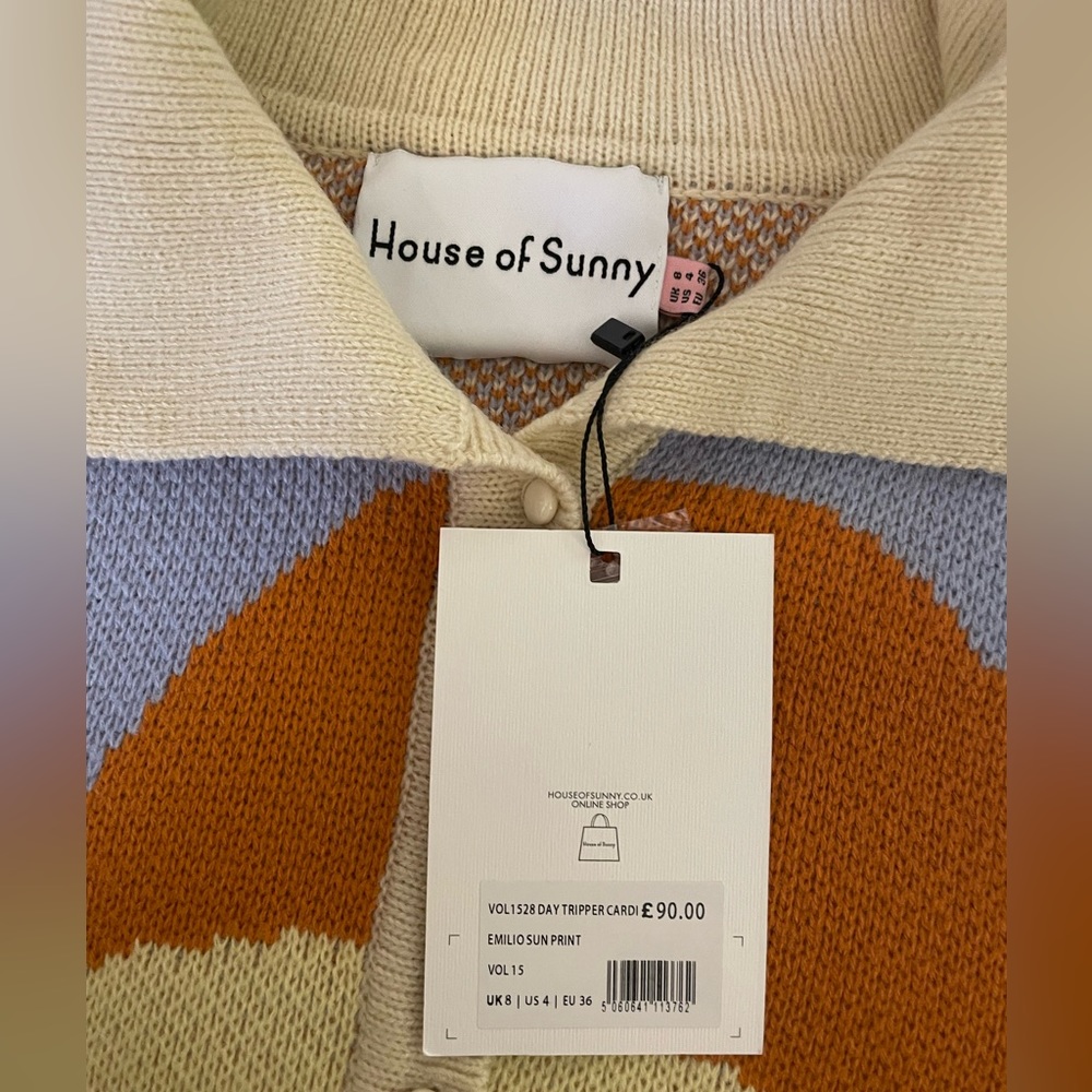 House of Sunny Day Tripper Cardigan brand new with tags US 4 UK 8 EU 36 - Picture 3 of 5